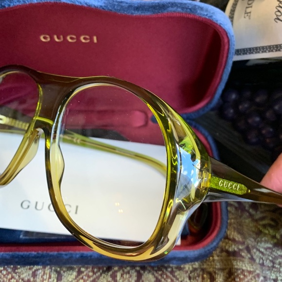 ⛔️SOLD⛔️Authentic GUCCI 60 Aviator acetate optical glasses/Sunglasses - Picture 7 of 12